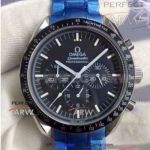 Perfect Replica Omega Speedmaster Racing Watch Stainless Steel Black Dial